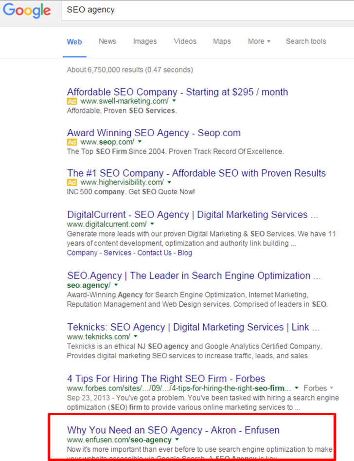 search engine optimizatiaon agency